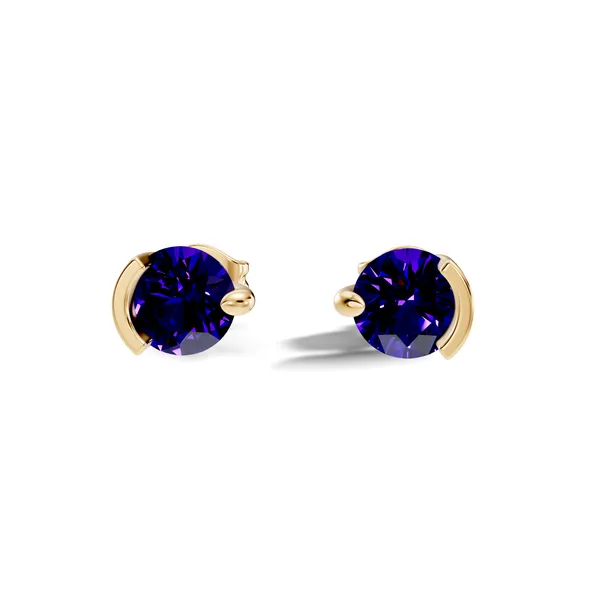 Blue_Faceted_Stud_Earrings_For_Women