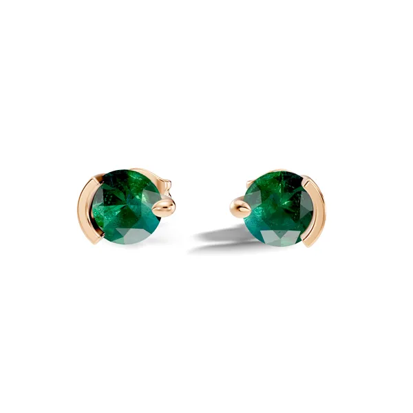 Green_Round_Gemstone_Stud_Earrings