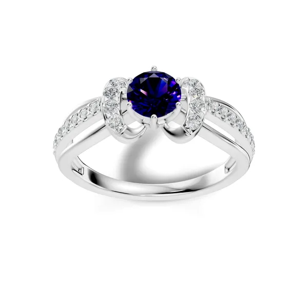 Blue_Stone_Cluster_Ring_For_Women