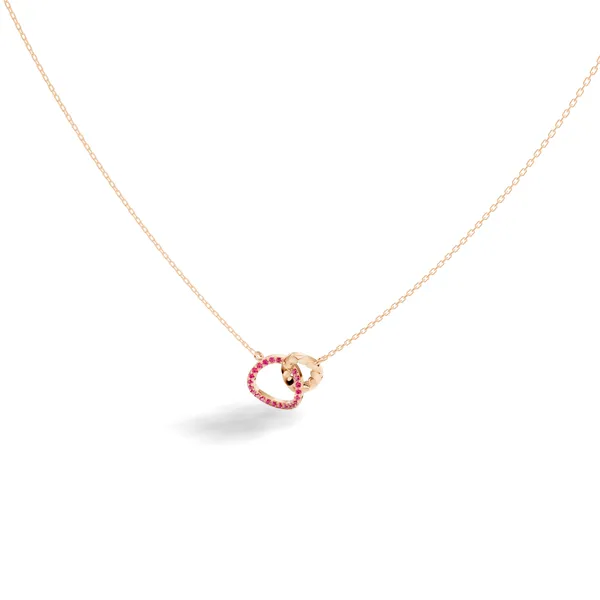 Pink_Stone_Interlocking_Circle_Necklace_For_Women