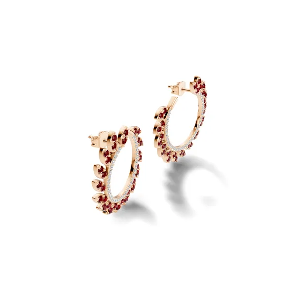 Red_Stone_Hoop_Earrings_For_Women