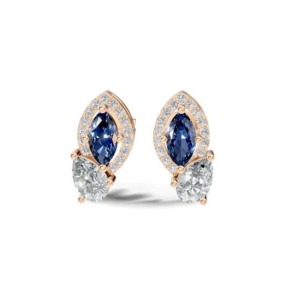 Rose_Gemstone_Stud_Earrings_For_Women