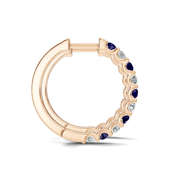 Rose_Blue_Stone_Hoop_Earrings_For_Women