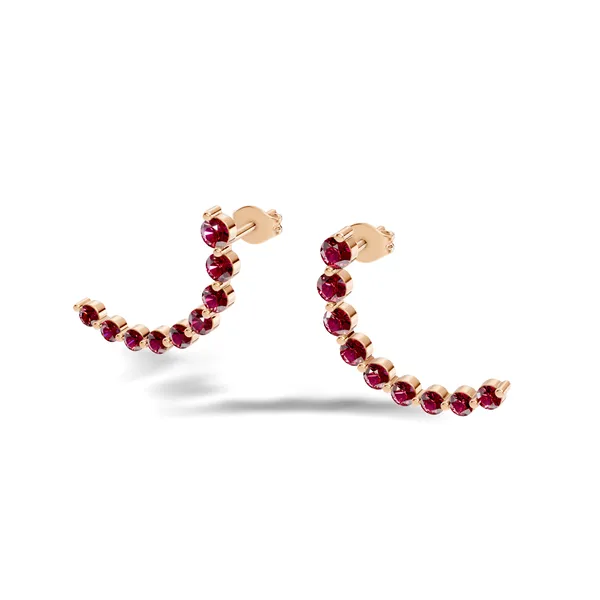 Rose_Red_Stone_Ear_Climber_Earrings_For_Women