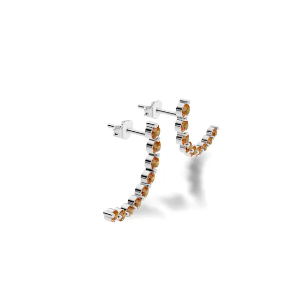 Orange_Stone_Stud_Earrings_For_Women