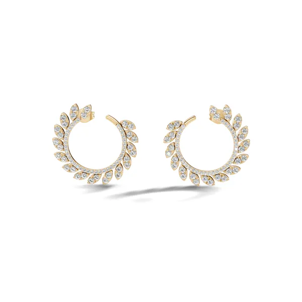 Leaf_Design_Hoop_Earrings_For_Women