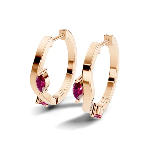 Pink_Stone_Hoop_Earrings_For_Women