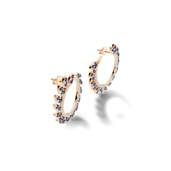 Blue_Stone_Leaf_Hoop_Earrings