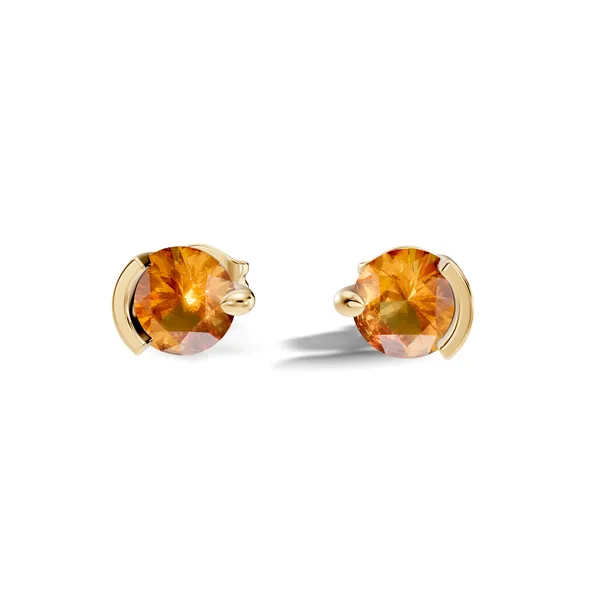 Orange_Stone_Stud_Earrings_For_Women
