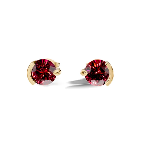 Red_Gemstone_Stud_Earrings_For_Women