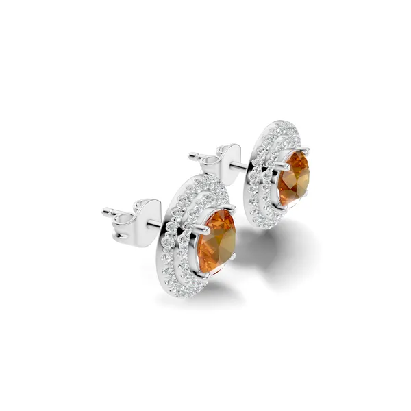 Rose_Orange_Stone_Stud_Earrings_For_Women
