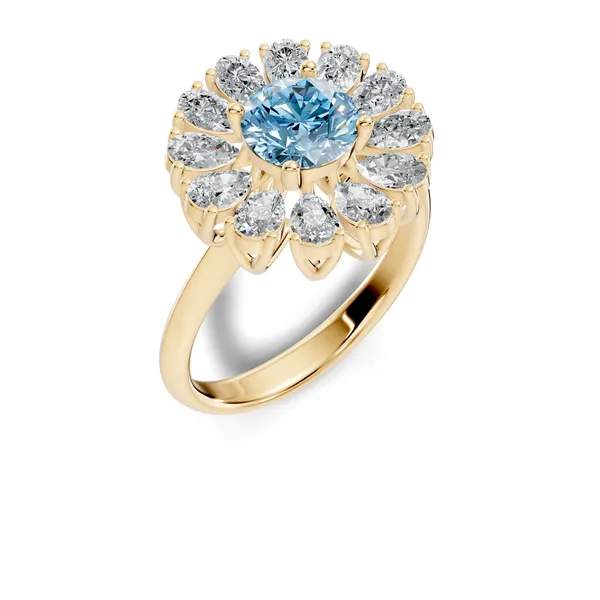 Blue_Stone_Floral_Cluster_Ring