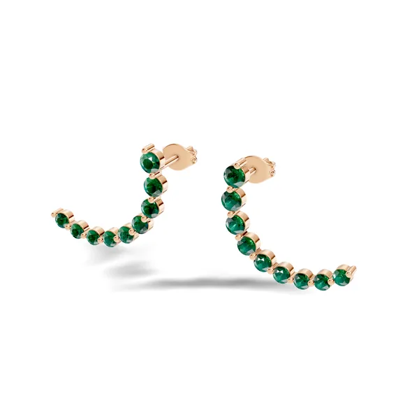 Green_Stone_Curved_Hoop_Earrings_For_Women