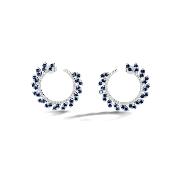 Blue_Stone_Leaf_Hoop_Earrings