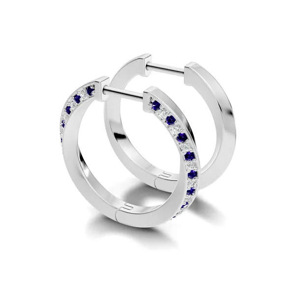 Rose_Blue_Stone_Hoop_Earrings_For_Women