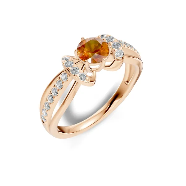 Rose_Orange_Gemstone_Ring_For_Women