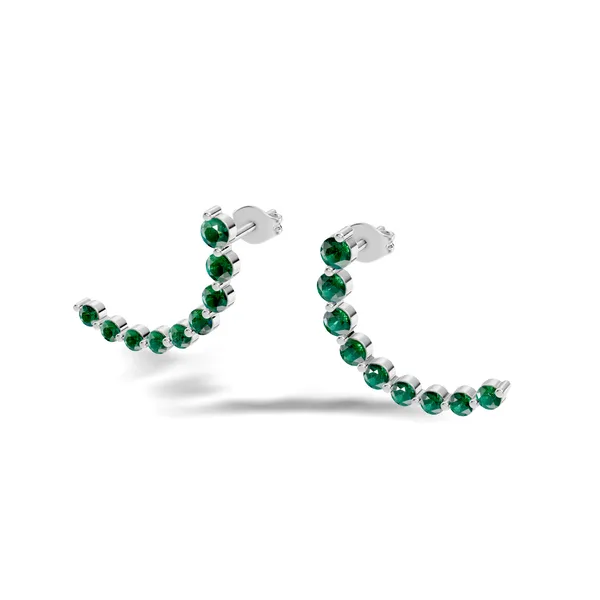 Green_Stone_Curved_Hoop_Earrings_For_Women