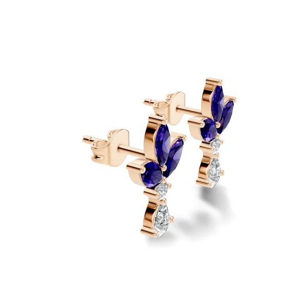 Blue_Floral_Drop_Earrings_For_Women