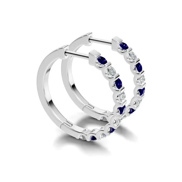 Rose_Blue_Stone_Hoop_Earrings_For_Women