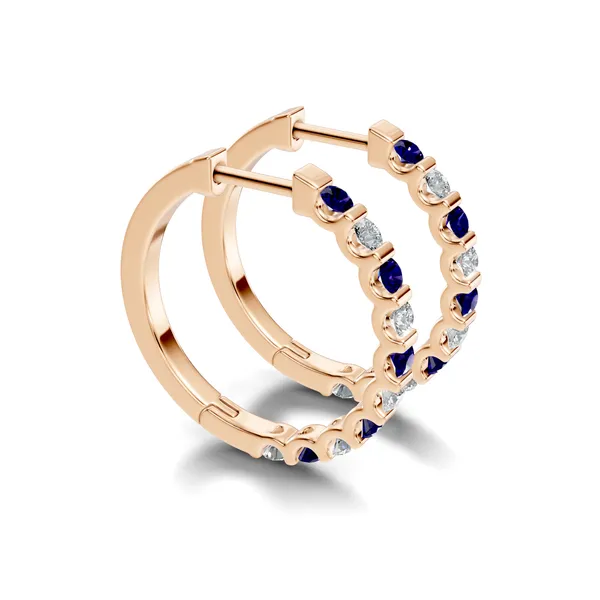 Rose_Blue_Stone_Hoop_Earrings_For_Women
