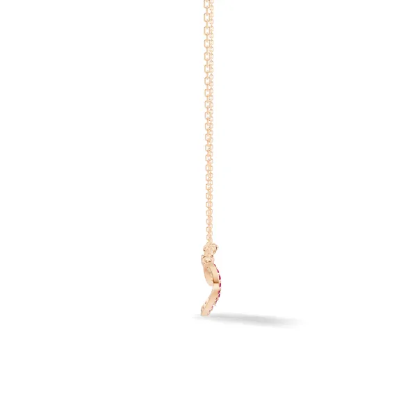 Pink_Stone_Interlocking_Circle_Necklace_For_Women