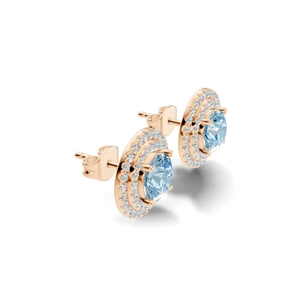 Rose_Blue_Stone_Stud_Earrings_For_Women