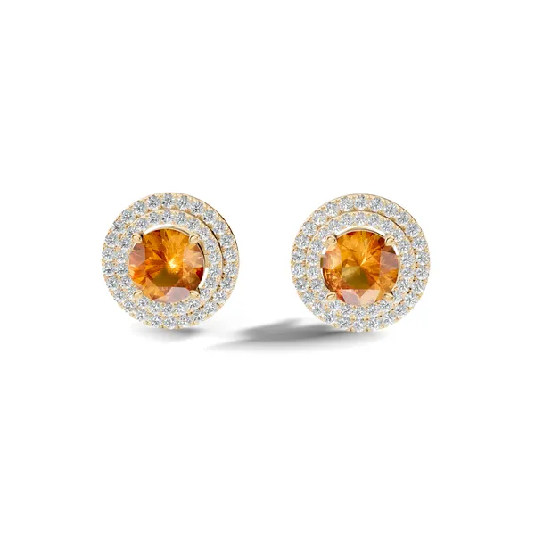 Rose_Orange_Stone_Stud_Earrings_For_Women