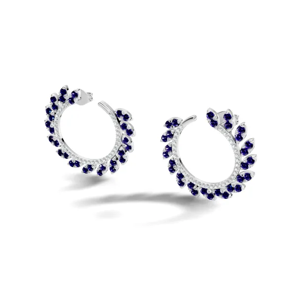Blue_Stone_Hoop_Earrings_For_Women