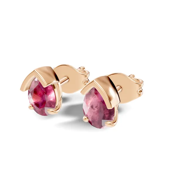 Pink_Stone_Stud_Earrings_For_Women