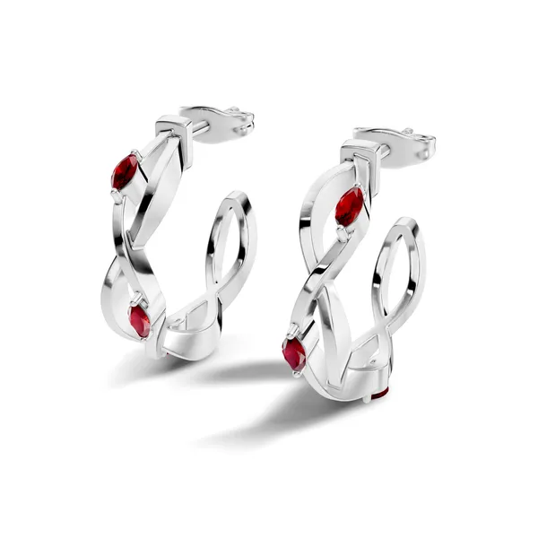 Red_Stone_Hoop_Earrings_For_Women