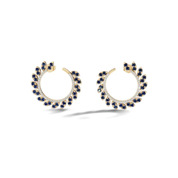 Blue_Stone_Leaf_Hoop_Earrings