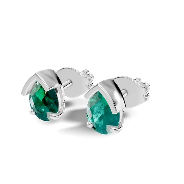 Green_Stone_Rose_Stud_Earrings_For_Women