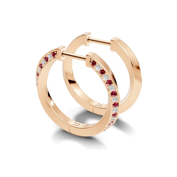 Rose_Multicolour_Stone_Hoop_Earrings_For_Women