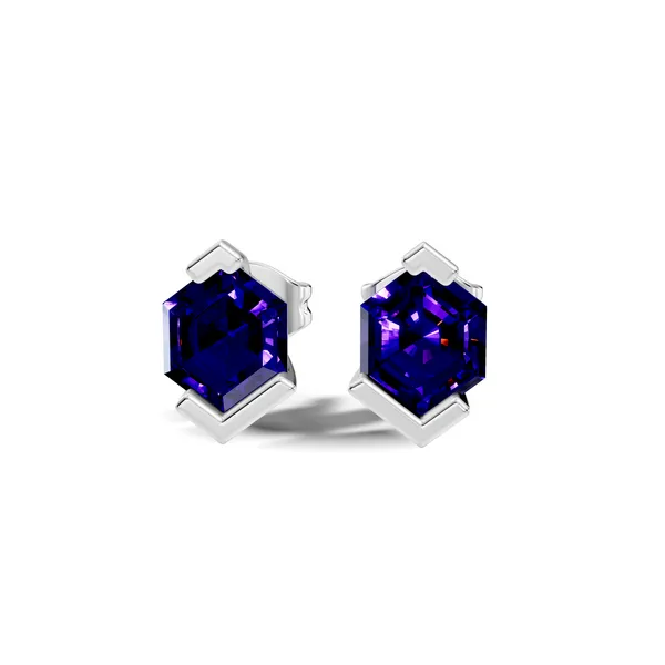 Blue_Geometric_Stud_Earrings_For_Women
