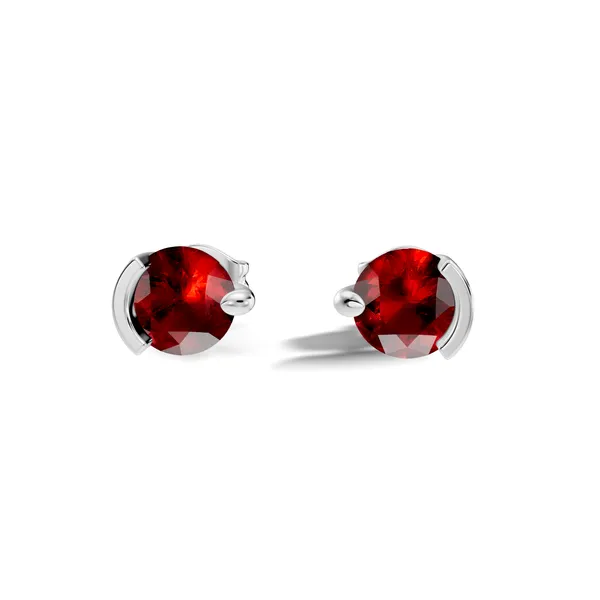 Red_Gemstone_Stud_Earrings_For_Women