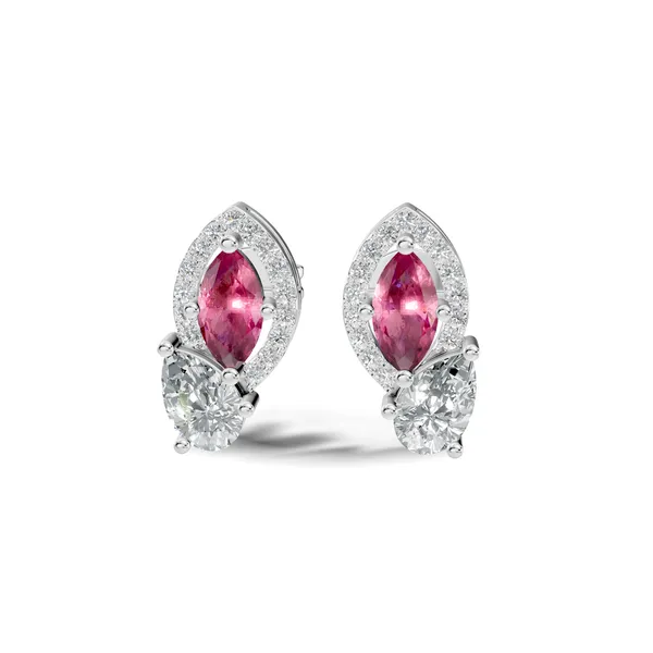 Rose_Pink_Stone_Stud_Earrings_For_Women
