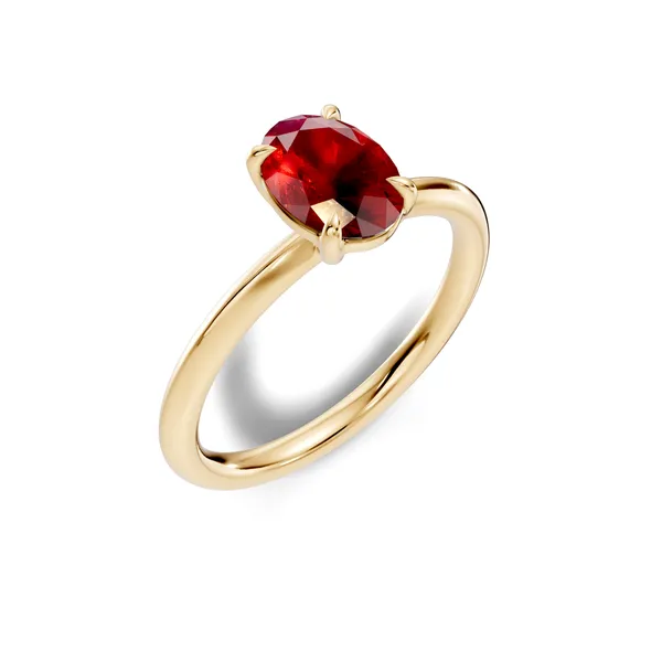 Red_Gemstone_Solitaire_Ring_For_Women