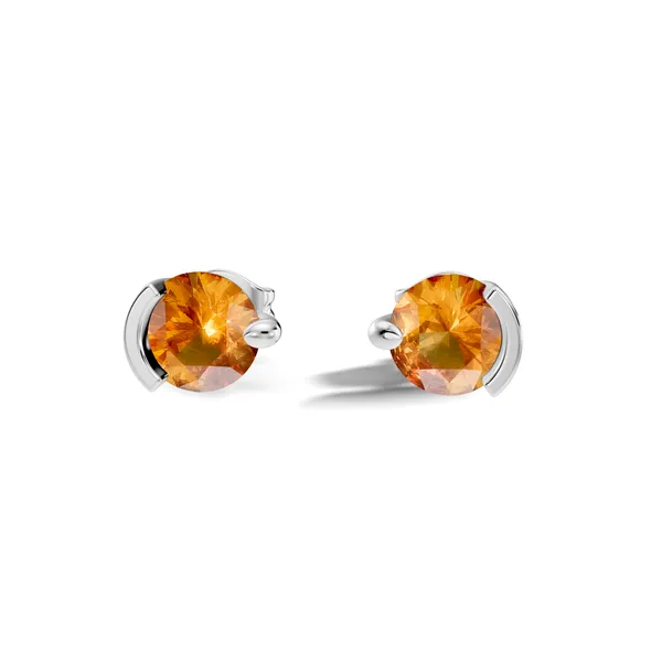 Orange_Stone_Stud_Earrings_For_Women