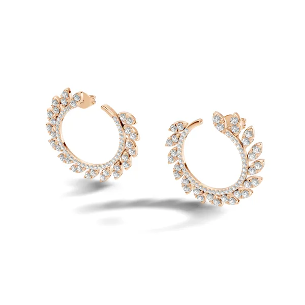 Leaf_Design_Hoop_Earrings_For_Women