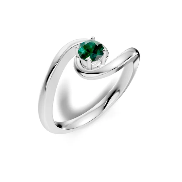 Green_Stone_Solitaire_Ring_For_Women