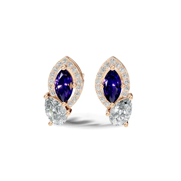 Rose_Stone_Stud_Earrings_For_Women