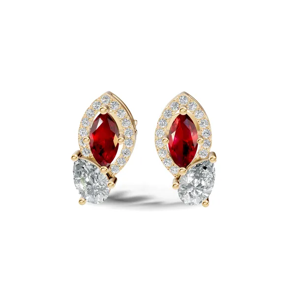 Red_Stone_Stud_Earrings_For_Women
