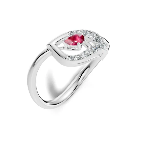 Red_Stone_Embellished_Ring_For_Women