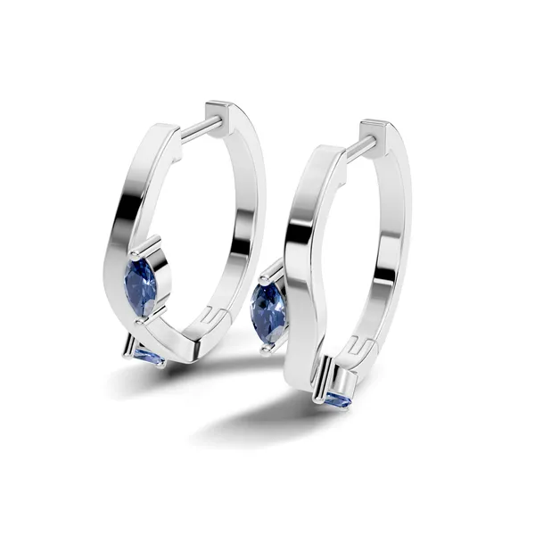 Rose_Blue_Stone_Hoop_Earrings_For_Women