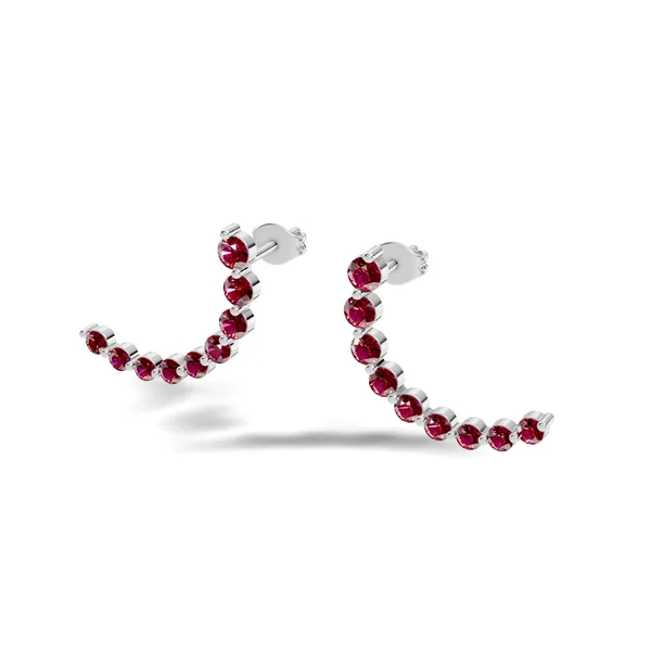 Rose_Red_Stone_Ear_Climber_Earrings_For_Women