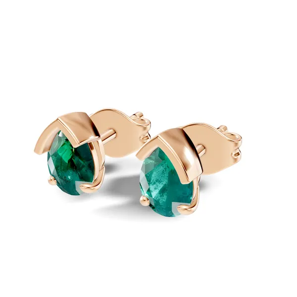Green_Stone_Rose_Stud_Earrings_For_Women
