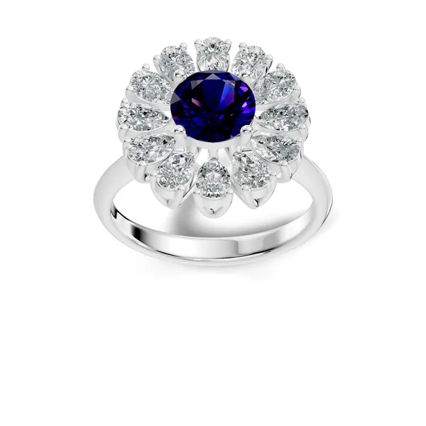 Blue_Stone_Floral_Ring_For_Women
