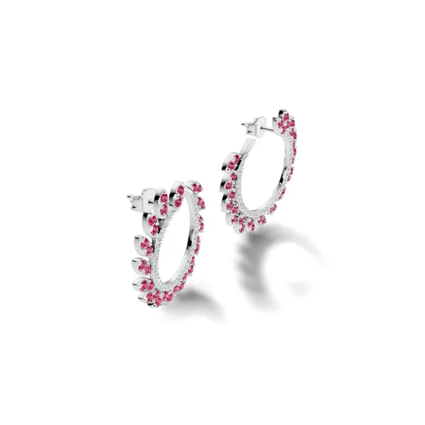 Pink_Stone_Hoop_Earrings_For_Women