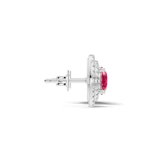 Pink_Stone_Halo_Stud_Earrings_For_Women