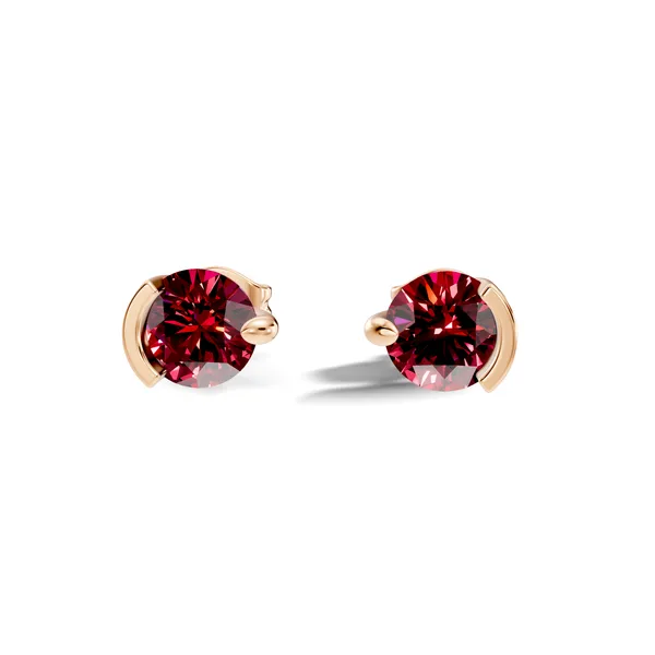 Red_Gemstone_Stud_Earrings_For_Women